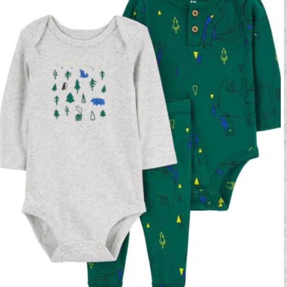 Carter’s Baby Boy 3-Piece Outfit Set  Bodysuits & Pants – Size __9M NWT